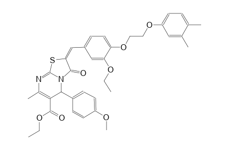5H-thiazolo[3,2-a]pyrimidine-6-carboxylic acid, 2-[[4-[2-(3,4-dimethylphenoxy)ethoxy]-3-ethoxyphenyl]methylene]-2,3-dihydro-5-(4-methoxyphenyl)-7-methyl-3-oxo-, ethyl ester, (2E)-