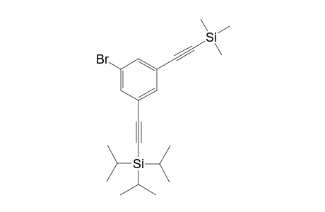 1-Bromo-3-[2-(1-triisopropylsilylethynyl)]-5-[2-(1-trimethylsilylethynyl)]benzene