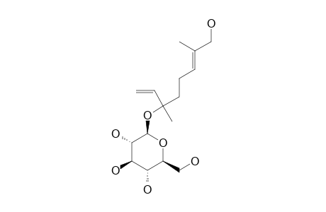 (2E)-2,6-DIMETHYLOCTA-2,7-DIEN-1,6-DIOL-6-O-BETA-GLUCOPYRANOSIDE