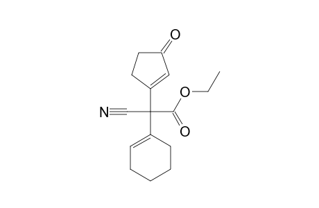 Acetic acid, 1-cyano-1-(cyclohexen-1-yl)-1-(3-oxocyclopent-1-en-1-yl)-, ethyl ester