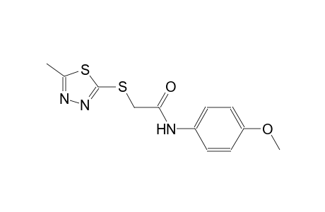 N-(4-methoxyphenyl)-2-[(5-methyl-1,3,4-thiadiazol-2-yl)sulfanyl]acetamide