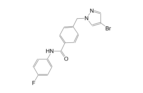4-[(4-bromo-1H-pyrazol-1-yl)methyl]-N-(4-fluorophenyl)benzamide