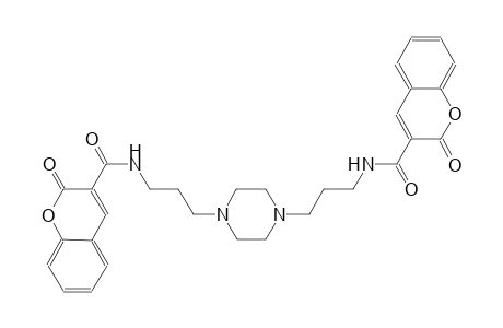2-oxo-N-{3-[4-(3-{[(2-oxo-2H-chromen-3-yl)carbonyl]amino}propyl)-1-piperazinyl]propyl}-2H-chromene-3-carboxamide