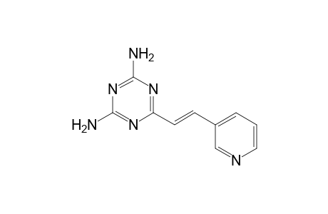 6-[(E)-2-(3-pyridinyl)ethenyl]-1,3,5-triazine-2,4-diamine