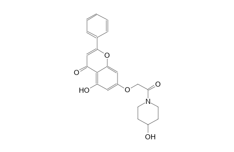4H-1-benzopyran-4-one, 5-hydroxy-7-[2-(4-hydroxy-1-piperidinyl)-2-oxoethoxy]-2-phenyl-