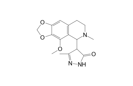 4-(4-Methoxy-6-methyl-5,6,7,8-tetrahydro-[1,3]dioxolo[4,5-g]isoquinolin-5-yl)-5-methyl-2,4-dihydro-pyrazol-3-one