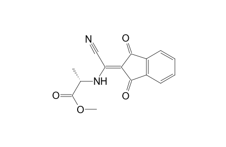 L-Alanine, N-[cyano(1,3-dihydro-1,3-dioxo-2H-inden-2-ylidene)methyl]-, methyl ester