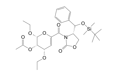 endo-(2R,3S,4S,4'S)-3-Acetoxy-2,4-diethoxy-6-[carbonyl-4'-(1"-tert-butyldimethylsiloxy-1"-phenylmethyl)oxazolodin-2'-one)-3,4-dihydro-2H-pyran