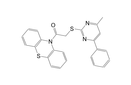 10-{[(4-methyl-6-phenyl-2-pyrimidinyl)sulfanyl]acetyl}-10H-phenothiazine