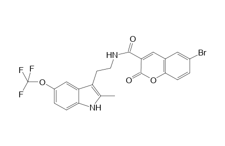 6-Bromanyl-N-[2-[2-methyl-5-(trifluoromethyloxy)-1H-indol-3-yl]ethyl]-2-oxidanylidene-chromene-3-carboxamide