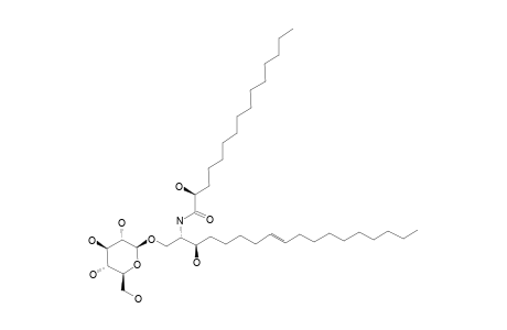 PORTULACEREBROSIDE-B;1-O-BETA-D-GLUCOPYRANOSYL-(2S,3R,8E)-2-[(2'R)-2-HYDROXYLPENTADECANOYLAMINO]-8-OCTADECENE-1,3-DIOL