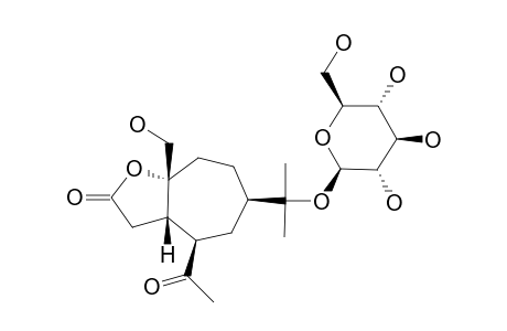 (1S,5R,7R,10R)-SECOATRACTYLOLACTONE-11-O-BETA-D-GLUCOPYRANOSIDE