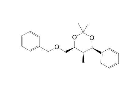 (+/-)-(4R*,5S*,6S*)-4-BENZYLOXYMETHYL-2,2,5-TRIMETHYL-6-PHENYL-1,3-DIOXANE