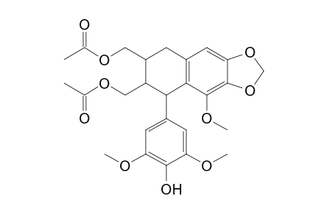 1-[4'-Methoxy-3',5'-dimethoxyphenyl]-6,7-(methylenedioxy)-8-methoxy-2,3-bis(acetoxymethyl)-1,2,3,4-tetrahydronaphthalene