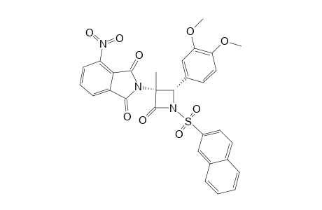 2-[2-(3,4-DIMETHOXYPHENYL)-3-METHYL-1-(NAPHTHALENE-2-SULFONYL)-4-OXOAZETIDIN-3-YL]-4-NITROISOINDOLE-1,3-DIONE
