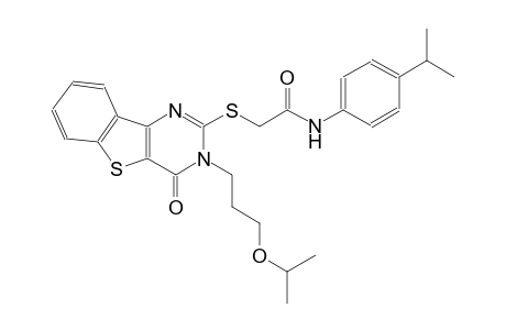 2-{[3-(3-isopropoxypropyl)-4-oxo-3,4-dihydro[1]benzothieno[3,2-d]pyrimidin-2-yl]sulfanyl}-N-(4-isopropylphenyl)acetamide