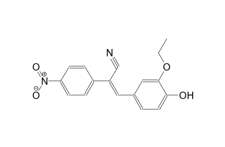 (2Z)-3-(3-ethoxy-4-hydroxyphenyl)-2-(4-nitrophenyl)-2-propenenitrile