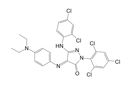 3H-pyrazol-3-one, 5-[(2,4-dichlorophenyl)amino]-4-[[4-(diethylamino)phenyl]imino]-2,4-dihydro-2-(2,4,6-trichlorophenyl)-