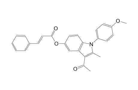 3-acetyl-1-(4-methoxyphenyl)-2-methyl-1H-indol-5-yl (2E)-3-phenyl-2-propenoate