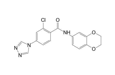 2-Chloro-N-(2,3-dihydro-1,4-benzodioxin-6-yl)-4-(4H-1,2,4-triazol-4-yl)benzamide