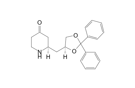 syn-(2RS)-2-{(4SR)-2,2-Diphenyl-1,3-dioxolan-4-ylmethyl]piperidin-4-one
