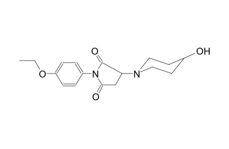 1-(4-ethoxyphenyl)-3-(4-hydroxy-1-piperidinyl)-2,5-pyrrolidinedione