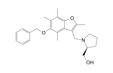 N-(5-Benzyloxy-2,4,6,7-tetrametylbenzofuran-3-ylmethyl]-(2S)-pyrrolidin-2-methanol