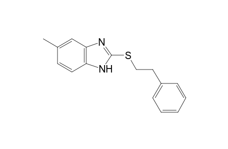 1H-1,3-Benzimidazole, 5-methyl-2-[(2-phenylethyl)thio]-