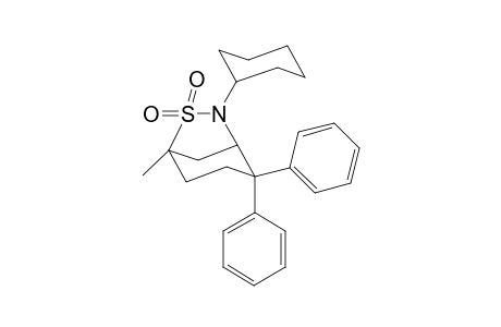 7-Cyclohexyl-5-methyl-2,2-diphenyl-6,7-thiazabicyclo[3.2.1]octane 6,6-dioxide