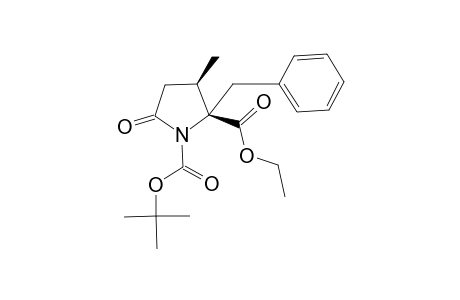 (2S,3R)-2-benzyl-5-keto-3-methyl-pyrrolidine-1,2-dicarboxylic acid O1-tert-butyl ester O2-ethyl ester