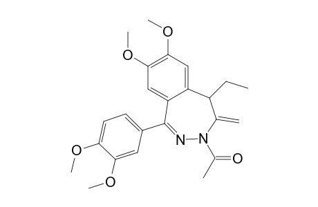 3H-2,3-Benzodiazepine, 3-acetyl-1-(3,4-dimethoxyphenyl)-5-ethyl-4,5-dihydro-7,8-dimethoxy-4- methylene-