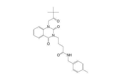 4-(1-(3,3-dimethyl-2-oxobutyl)-2,4-dioxo-1,4-dihydro-3(2H)-quinazolinyl)-N-(4-methylbenzyl)butanamide