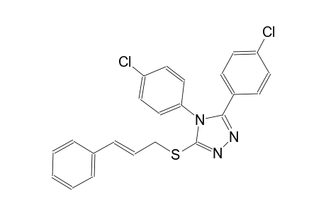 4,5-bis(4-chlorophenyl)-4H-1,2,4-triazol-3-yl (2E)-3-phenyl-2-propenyl sulfide