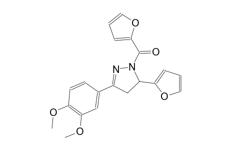3-(3,4-dimethoxyphenyl)-1-(2-furoyl)-5-(2-furyl)-4,5-dihydro-1H-pyrazole