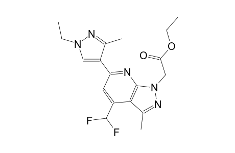 1H-pyrazolo[3,4-b]pyridine-1-acetic acid, 4-(difluoromethyl)-6-(1-ethyl-3-methyl-1H-pyrazol-4-yl)-3-methyl-, ethyl ester