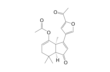 Acetic acid (3aRS,7aSR)-3-(5-acetylfuran-3-yl)-3a,7,7-trimethyl-1-oxo-3a,6,7,7a-tetrahydro-1H-inden-4-yl ester