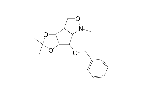 1H-[1,3]Dioxolo[3,4]cyclopent[1,2-c]isoxazole, hexahydro-1,5,5-trimethyl-7-(phenylmethoxy)-, [3aR-(3a.alpha.,3b.alpha.,6a.alpha.,7.alpha.,7a.alpha.)]-