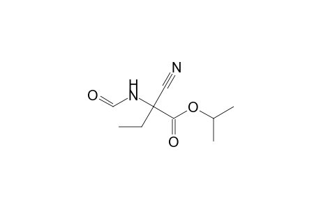 Isopropyl .alpha.-Cyano-.alpha.-(formylamido)butanoate