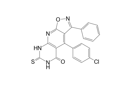 4-(4-chlorophenyl)-3-phenyl-7-thioxo-7,8-dihydroisoxazolo[4',5':5,6] pyrido[2,3-d]pyrimidin-5(6H)-one