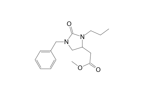 1-Benzyl-4-[(methoxycarbonyl)methyl]-3-propyl-2-imidazolidinone