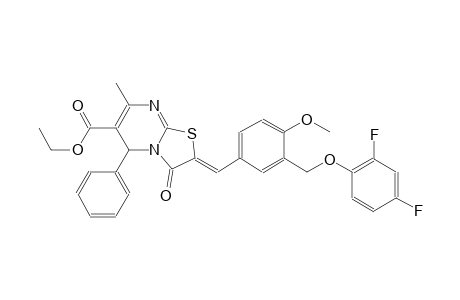 ethyl (2Z)-2-{3-[(2,4-difluorophenoxy)methyl]-4-methoxybenzylidene}-7-methyl-3-oxo-5-phenyl-2,3-dihydro-5H-[1,3]thiazolo[3,2-a]pyrimidine-6-carboxylate