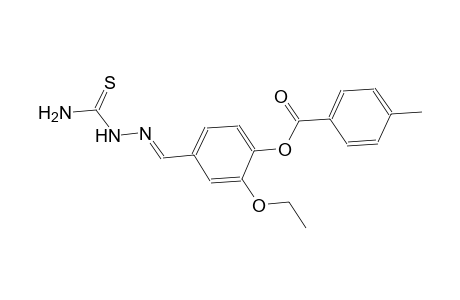 4-{(E)-[(aminocarbothioyl)hydrazono]methyl}-2-ethoxyphenyl 4-methylbenzoate