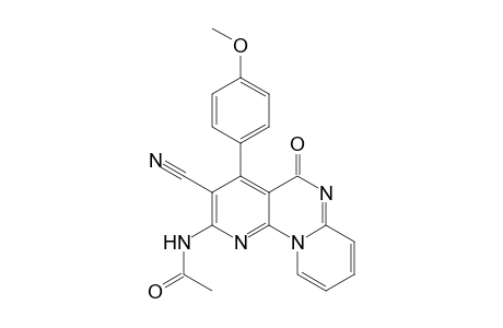 N-(3-cyano-4-(4-methoxyphenyl)-5-oxo-5H-dipyrido[1,2-a:3',2'-e]pyrimidin-2-yl)acetamide