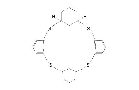 cis-3,11,19,27-Tetrathiapentacyclo[27.3.1.1(5,9).1(13,17).1(21,25)]hexatriaconta-1(33),13(35),14.16,29,31-hexaene