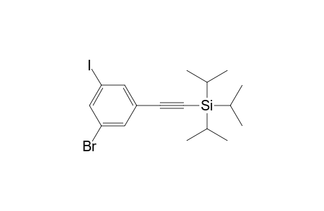 (3-Bromo-5-iodophenylethynyl)triisopropylsilane
