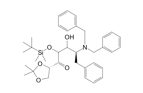 [4S]-2-[(t-Butyl)dimethylsilyloxy]-1-[(S)-2',2'-dimethyl-1',3'-dioxolan-4'-yl]-4-(N,N-dibenzylamino)-5-phenyl-3-hydroxypentan-1-one