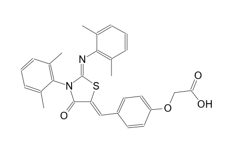 [4-((Z)-{(2Z)-3-(2,6-dimethylphenyl)-2-[(2,6-dimethylphenyl)imino]-4-oxo-1,3-thiazolidin-5-ylidene}methyl)phenoxy]acetic acid