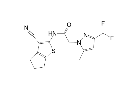 N-(3-cyano-5,6-dihydro-4H-cyclopenta[b]thien-2-yl)-2-[3-(difluoromethyl)-5-methyl-1H-pyrazol-1-yl]acetamide