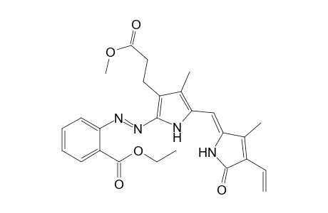 1H-Pyrrole-3-propanoic acid, 5-[(4-ethenyl-1,5-dihydro-3-methyl-5-oxo-2H-pyrrol-2-ylidene)methyl]- 2-[[2-(ethoxycarbonyl)phenyl]azo]-4-methyl-, methyl ester