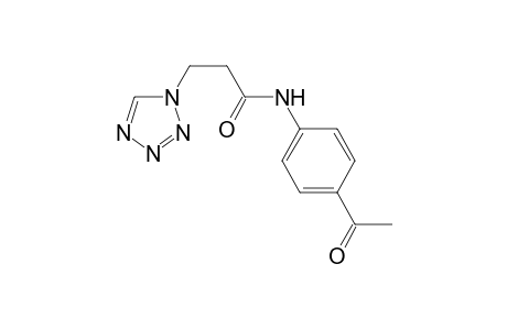 1H-1,2,3,4-Tetrazole-1-propanamide, N-(4-acetylphenyl)-